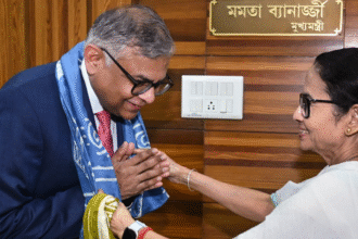 মুখ্যমন্ত্রী মমতা ব্যানার্জী ও টাটা সন্স চেয়ারম্যান নাটরাজন চন্দ্রশেখরনের বৈঠক এবং নিউ টাউনে TCS-এর অফিস ভবনের পরিকল্পনা চিত্র